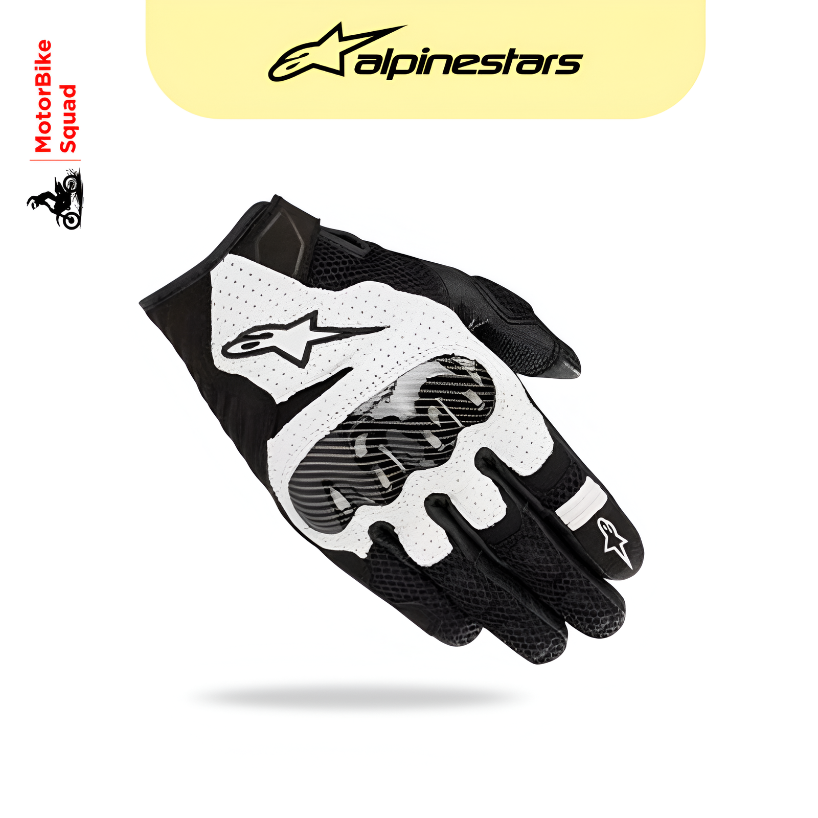 Alpinestars SMX 1 Air V2 Gloves - White & Black | Original Packaging and Quality