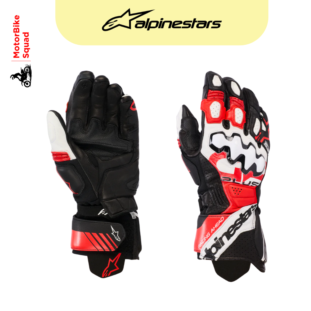 Alpinestars Gp Plus R V3 Leather Gloves Red & Black - MotorBike Squad