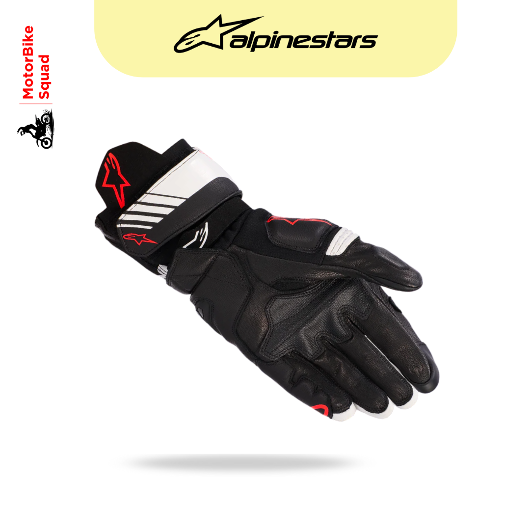 Alpinestars Gp Plus R V3 Leather Gloves White & Black - MotorBike Squad