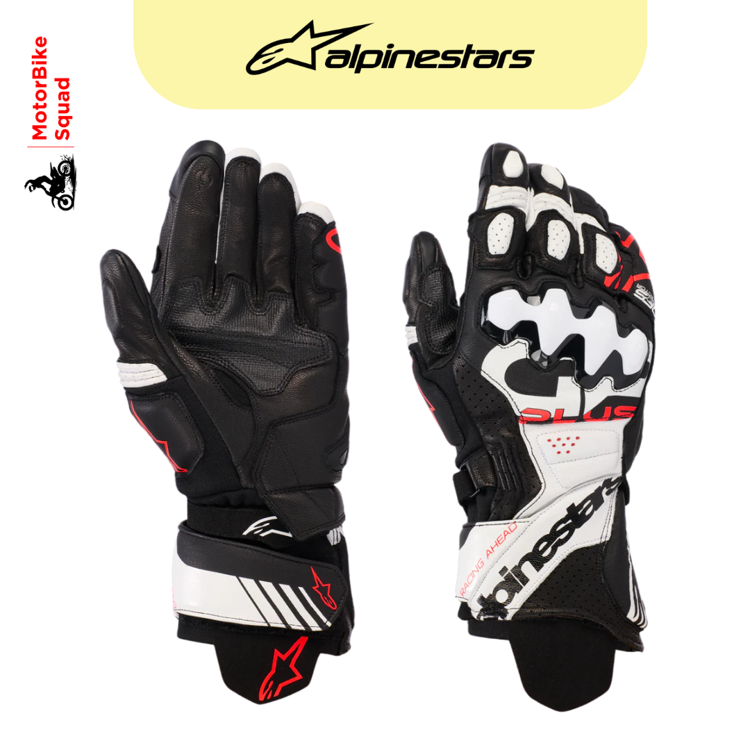 Alpinestars Gp Plus R V3 Leather Gloves White & Black - MotorBike Squad
