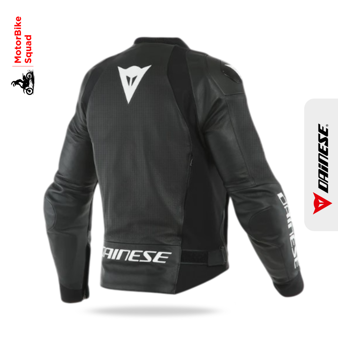 Dainese Avro 4 Motorcycle Black Leather Jacket - MotorBike Squad