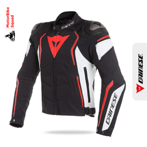 Dainese Estrema Air Tex Jacket: Black White Fluro Red - MotorBike Squad