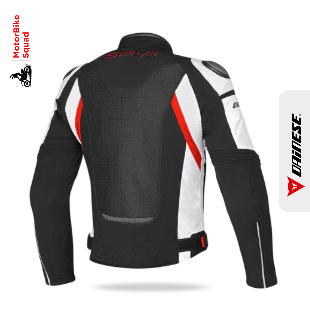 Dainese Super Speed Tex Jacket A Collection - Black White Red: MotorBike Squad