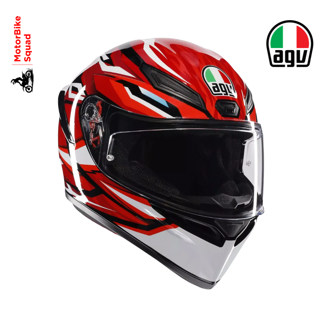 AGV K1 S Lion Gloss Black Red White Helmet