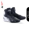 Alpinestars Faster-3 Riding Boots Black / White: MotorBike Squad