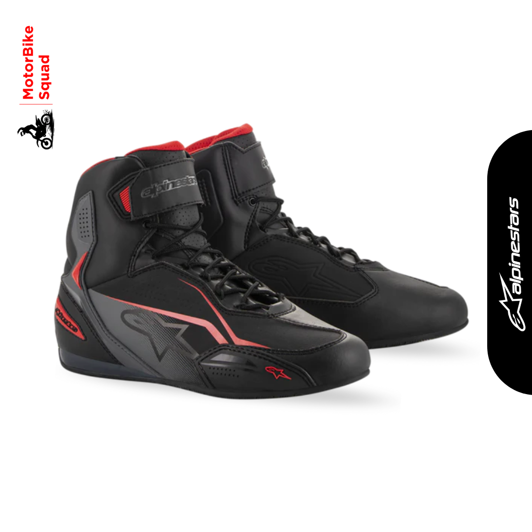 Alpinestars Mens Faster 3 Black/Red Boots - MotorBike Squad
