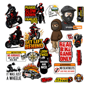 Premium Bikers Stickers Design Sponsored By MotorBike Squad